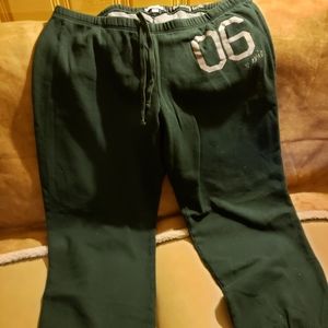 Aerie Women's Green with Tan Sweat Pants Size XXL Regular fit